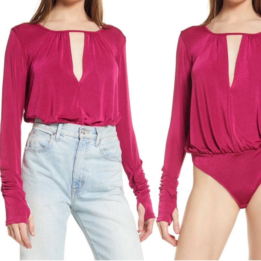 Free People Kaya Long Sleeve Bodysuit Size Small